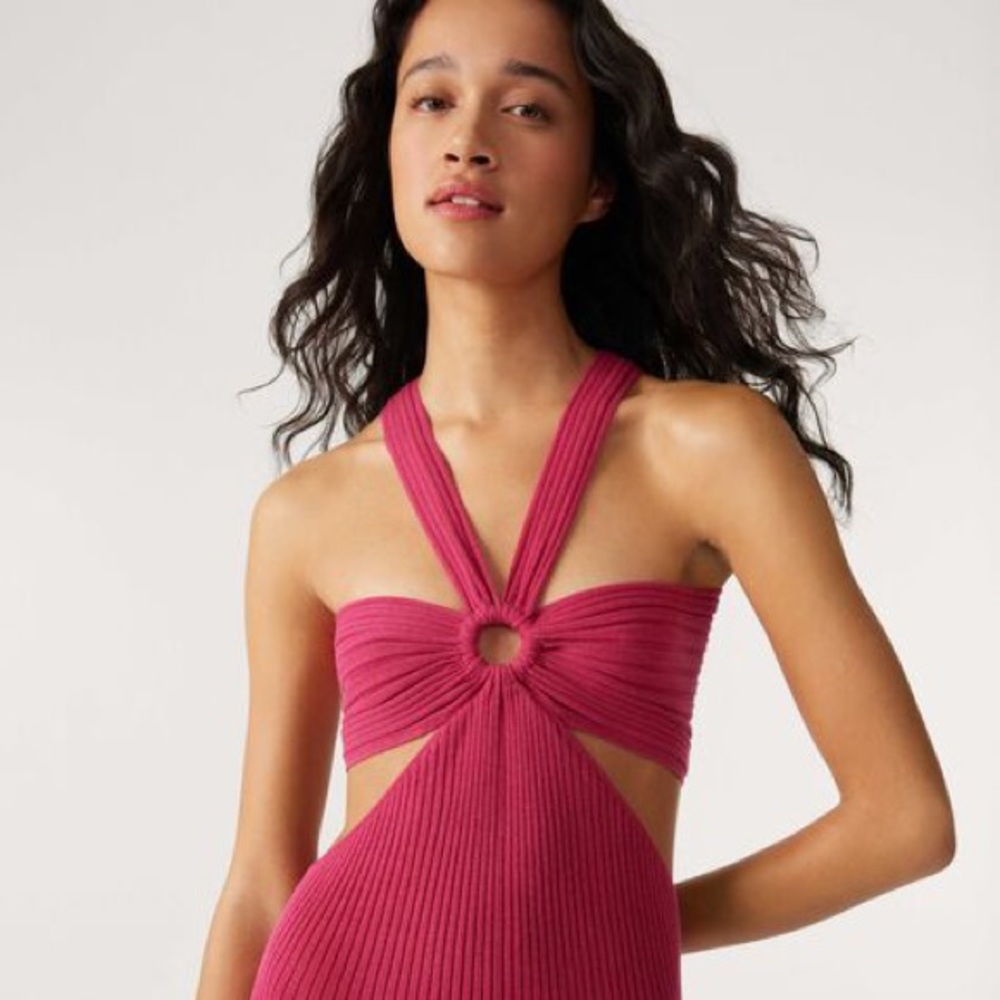 Ba&sh Patras Fuchsia Dress